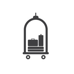 illustration of bellboy,hotel icon, vector art.