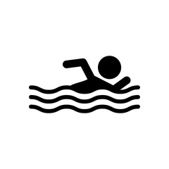 swim icon vector, flat design trendy style illustration on white background..eps