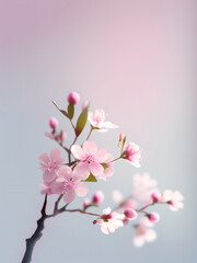 Beautiful Sakura flowers during spring season in the park. Generative AI