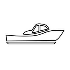 Fototapeta na wymiar vector boat illustration, vector ship icon trendy style on white background