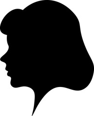 Minimalist Woman Silhouette Vector Illustration