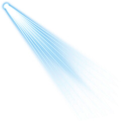 studio spotlight lighting from transparent side