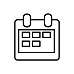 calendar icon vector, flat design trendy style illustration on white background 
