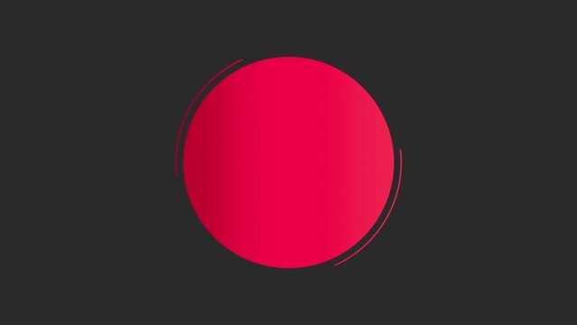 Red geometric circles on black gradient, motion abstract business and corporate style background