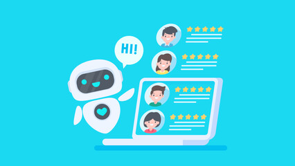 Auto reply system with intelligent robots provide information and help customers with problems