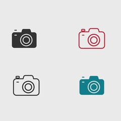 digital camera vector icon illustration