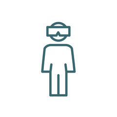 oculus rift icon. Thin line oculus rift icon from ai and future technology collection. Outline vector isolated on white background. Editable oculus rift symbol can be used web and mobile