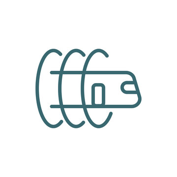 hyperloop icon. Thin line hyperloop icon from ai and future technology collection. Outline vector isolated on white background. Editable hyperloop symbol can be used web and mobile