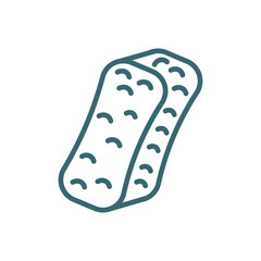 bath sponge icon. Thin line bath sponge icon from beauty and elegance collection. Outline vector isolated on white background. Editable bath sponge symbol can be used web and mobile