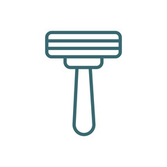 disposable razor icon. Thin line disposable razor icon from beauty and elegance collection. Outline vector isolated on white background. Editable disposable razor symbol can be used web and mobile