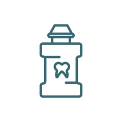 mouthwash icon. Thin line mouthwash icon from beauty and elegance collection. Outline vector isolated on white background. Editable mouthwash symbol can be used web and mobile