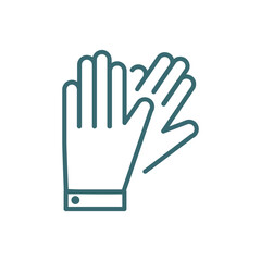 leather gloves icon. Thin line leather gloves icon from clothes and outfit collection. Outline vector isolated on white background. Editable leather gloves symbol can be used web and mobile