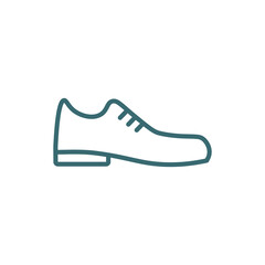 leather shoes icon. Thin line leather shoes icon from clothes and outfit collection. Outline vector isolated on white background. Editable leather shoes symbol can be used web and mobile