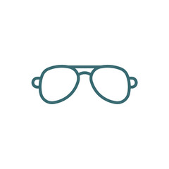 pilot sunglasses icon. Thin line pilot sunglasses icon from clothes and outfit collection. Outline vector isolated on white background. Editable pilot sunglasses symbol can be used web and mobile © Abstract