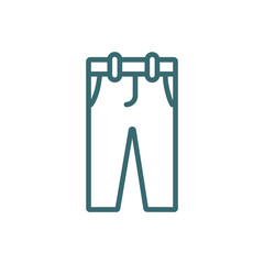 chinos pants icon. Thin line chinos pants icon from clothes and outfit collection. Outline vector isolated on white background. Editable chinos pants symbol can be used web and mobile