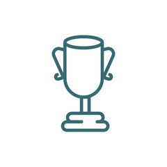 big trophy icon. Thin line big trophy icon from education and science collection. Outline vector isolated on white background. Editable big trophy symbol can be used web and mobile