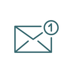 new email icon. Thin line new email icon from education and science collection. Outline vector isolated on white background. Editable new email symbol can be used web and mobile