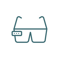 ar glasses icon. Thin line ar glasses icon from automation and high tech collection. Outline vector isolated on white background. Editable ar glasses symbol can be used web and mobile