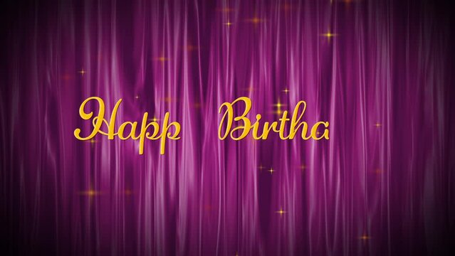 Animated handwritten birthday greetings with coloured background