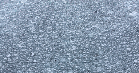 broken ice on sea water as texture