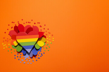 Composition for Pride and LGBTQ community, space for text