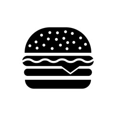 Burger icon vector, Burger sign illustration on white background..eps