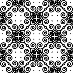 Vector monochrome pattern, Abstract texture for fabric print, card, table cloth, furniture, banner, cover, invitation, decoration, wrapping.seamless repeating pattern.Black and 
white color.