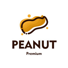 Peanut logo vector icon illustration