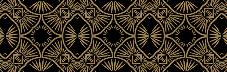 Elegant Gold And Black Art Deco Banner - 580963911