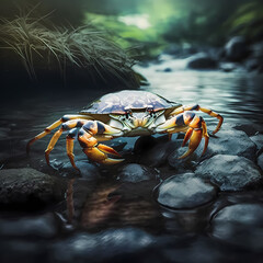 Crab Forest River. Generative AI