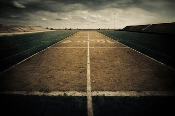 Empty football field