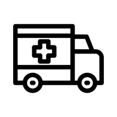 ambulance icon or logo isolated sign symbol vector illustration - high quality black style vector icons
