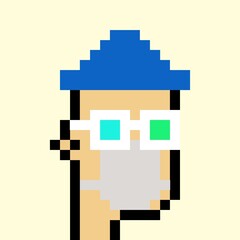 Pixelated people avatar