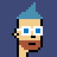 Pixelated people avatar