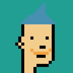Pixelated people avatar