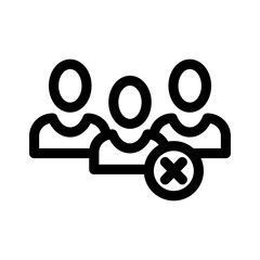 avoid crowd icon or logo isolated sign symbol vector illustration - high quality black style vector icons
