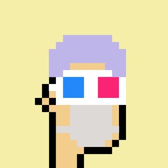 Pixelated people avatar