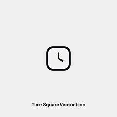 Time square vector icon. Premium quality.