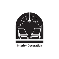 interior abstract logo design house vector illustration