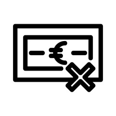 cashless icon or logo isolated sign symbol vector illustration - high quality black style vector icons
