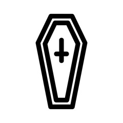 Obraz premium coffin icon or logo isolated sign symbol vector illustration - high quality black style vector icons 