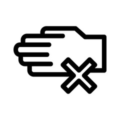 no handshake icon or logo isolated sign symbol vector illustration - high quality black style vector icons
