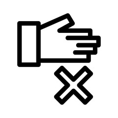 Obraz premium no handshake icon or logo isolated sign symbol vector illustration - high quality black style vector icons 