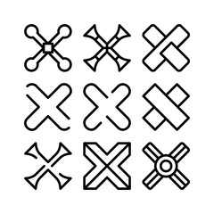 Obraz premium cross icon or logo isolated sign symbol vector illustration - high quality black style vector icons 