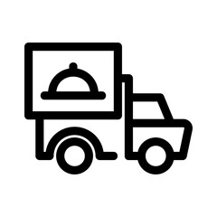 delivery food icon or logo isolated sign symbol vector illustration - high quality black style vector icons
