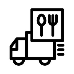 delivery food icon or logo isolated sign symbol vector illustration - high quality black style vector icons
