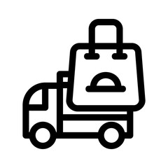 delivery food icon or logo isolated sign symbol vector illustration - high quality black style vector icons
