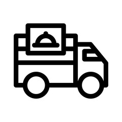 delivery food icon or logo isolated sign symbol vector illustration - high quality black style vector icons
