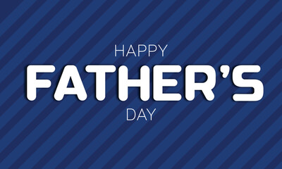 Happy Father's Day minimal banner. Vector illustration