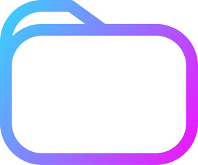 Folder icon in gradient colors. Modern website or apps interface.